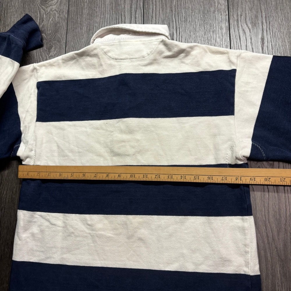 Barbarian Penn State Nittany Lions Rugby Shirt Mens Small Navy White Striped Vtg - Picture 7 of 8
